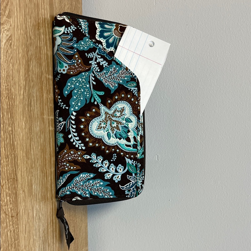 Vera Bradley Turquoise Diamond Pattern Wallet - Picture 2 of 3
